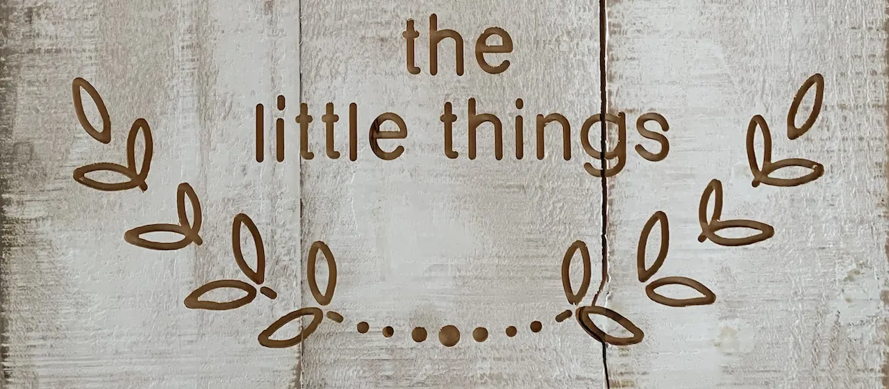 The little things sign